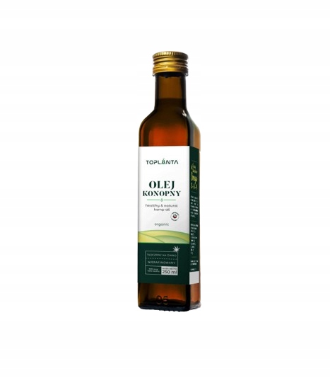 OLEJ KONOPNY 250 ml Tłoczony Na Zimno Oleje Konopne Tłoczone Od ToPlanta