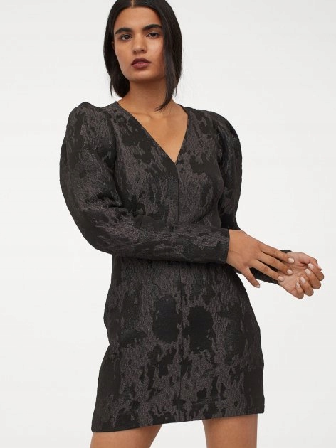 

H&m sukienka żakardowa w serek 38 M B275