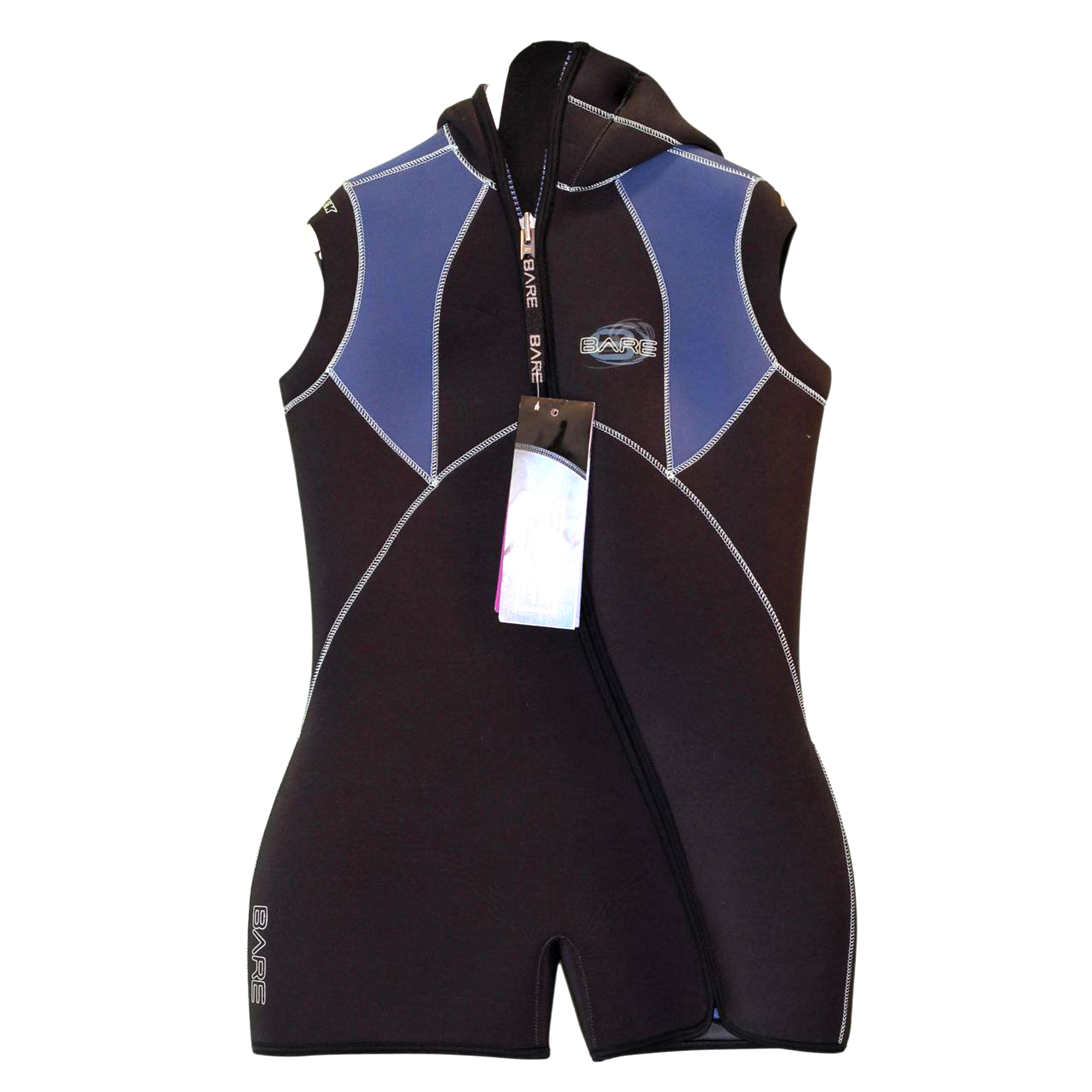 Oteplovač s kapucí krátká pěna Bare Elastek 7 mm dámský 12+ modrý