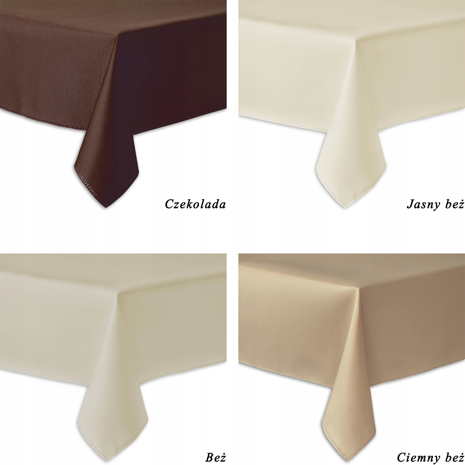 OBRUS PLAMOODPORNY - 150X100 - SOLID GŁADKI BIAŁY Długość 100 cm