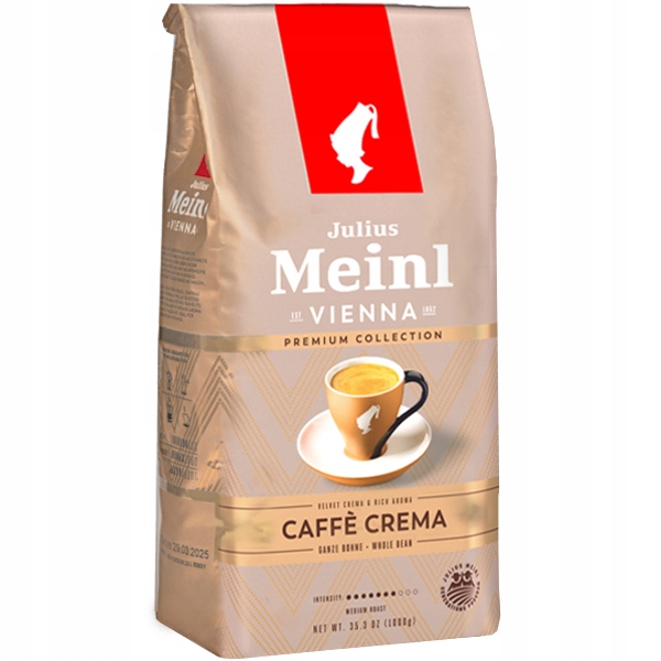Levně Káva zrnková Julius Meinl Premium Caffe Crema 1kg top Arabica a Robusta