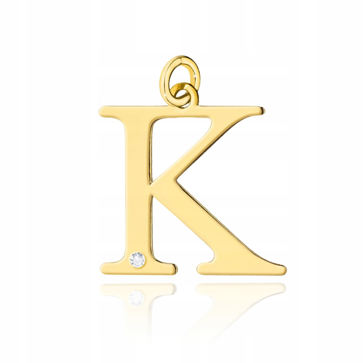 

Złota Zawieszka Litera K 585 Brylant 0,005 ct