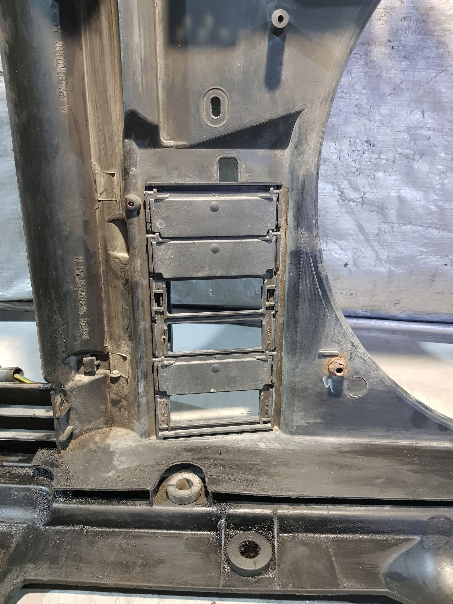 support panel for radiators PEUGEOT 307 SW + bonnet latch lock + bundle connecting spoiler of a fan