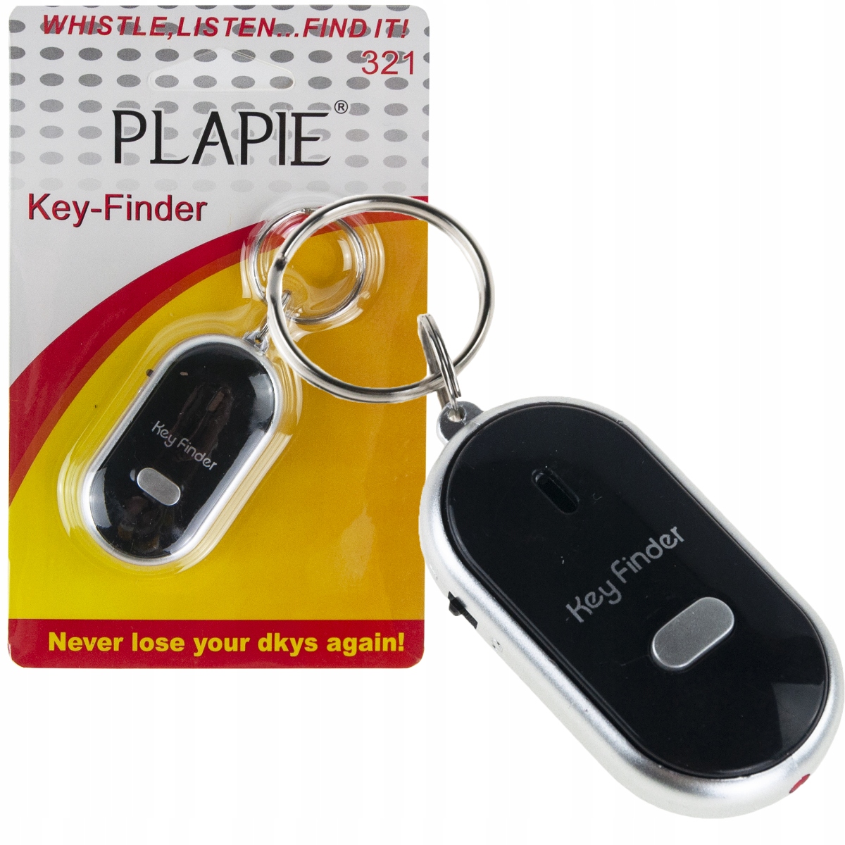 BRELOK KEYFINDER REAGUJĄCY NA GWIZD LOKALIZATOR KLUCZY BRELOCZEK GADŻET Marka Martom