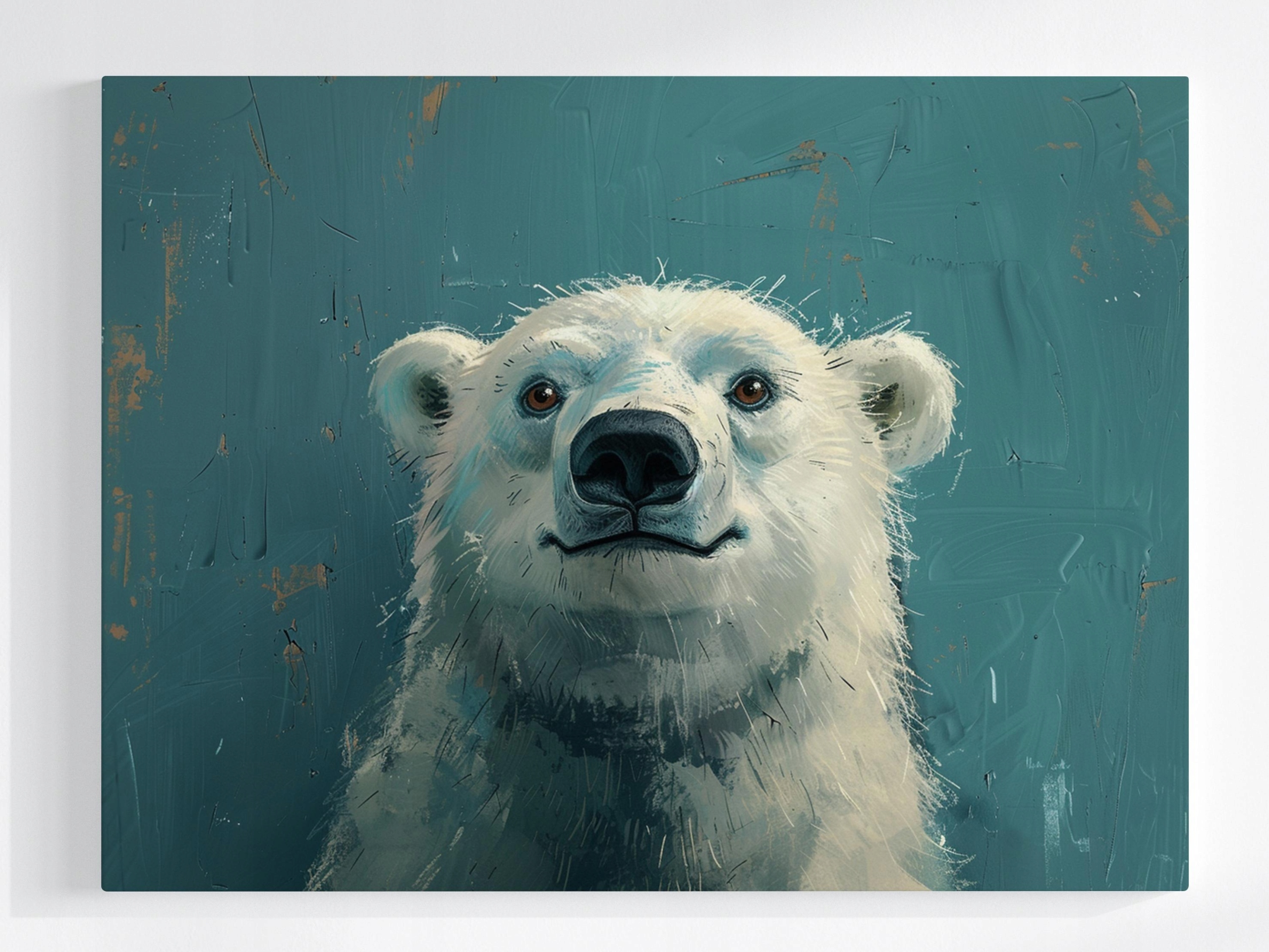 Obraz Na Plátně Canvas Bílý Medvídek Polární Grafika Medvídek 80x60