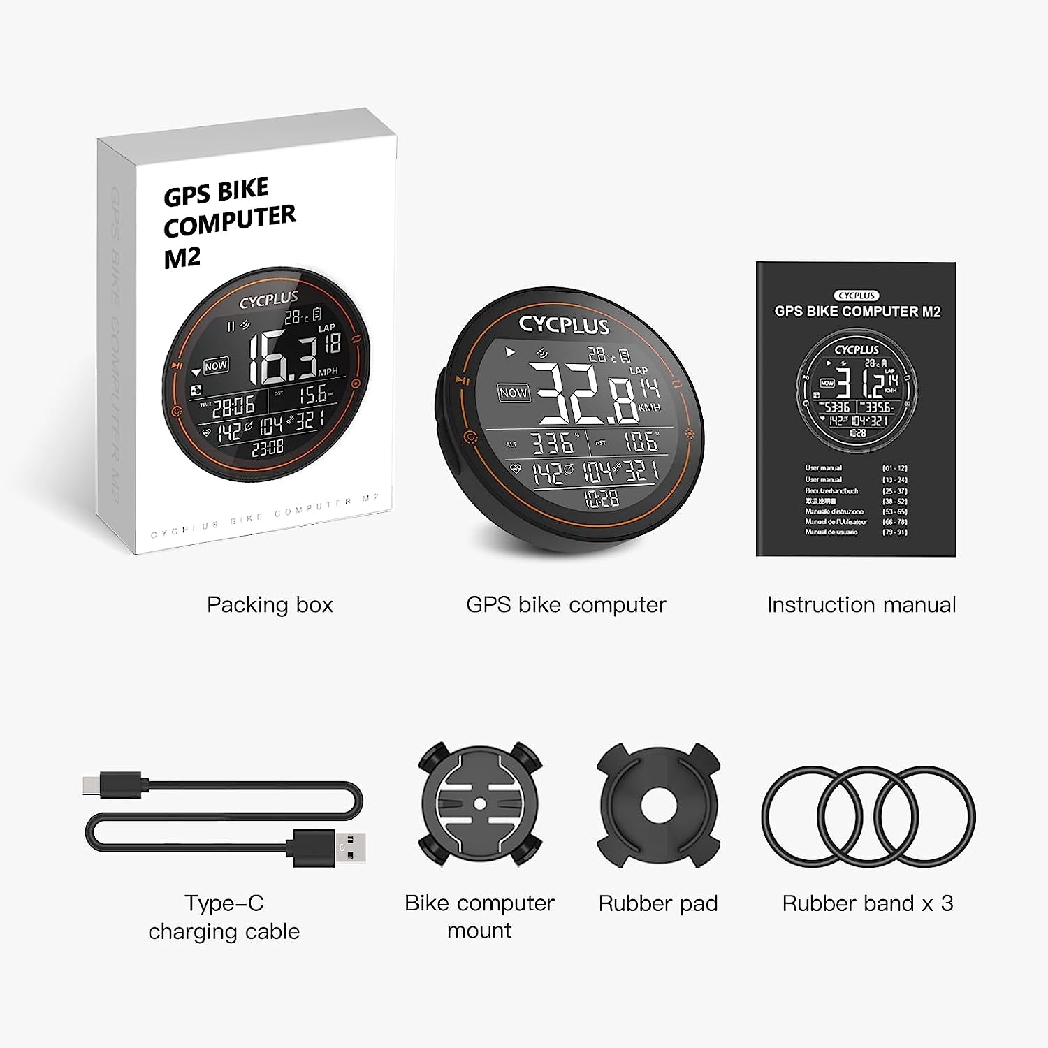 Licznik rowerowy bezprzewodowy Cycplus M2 Rodzaj bezprzewodowy