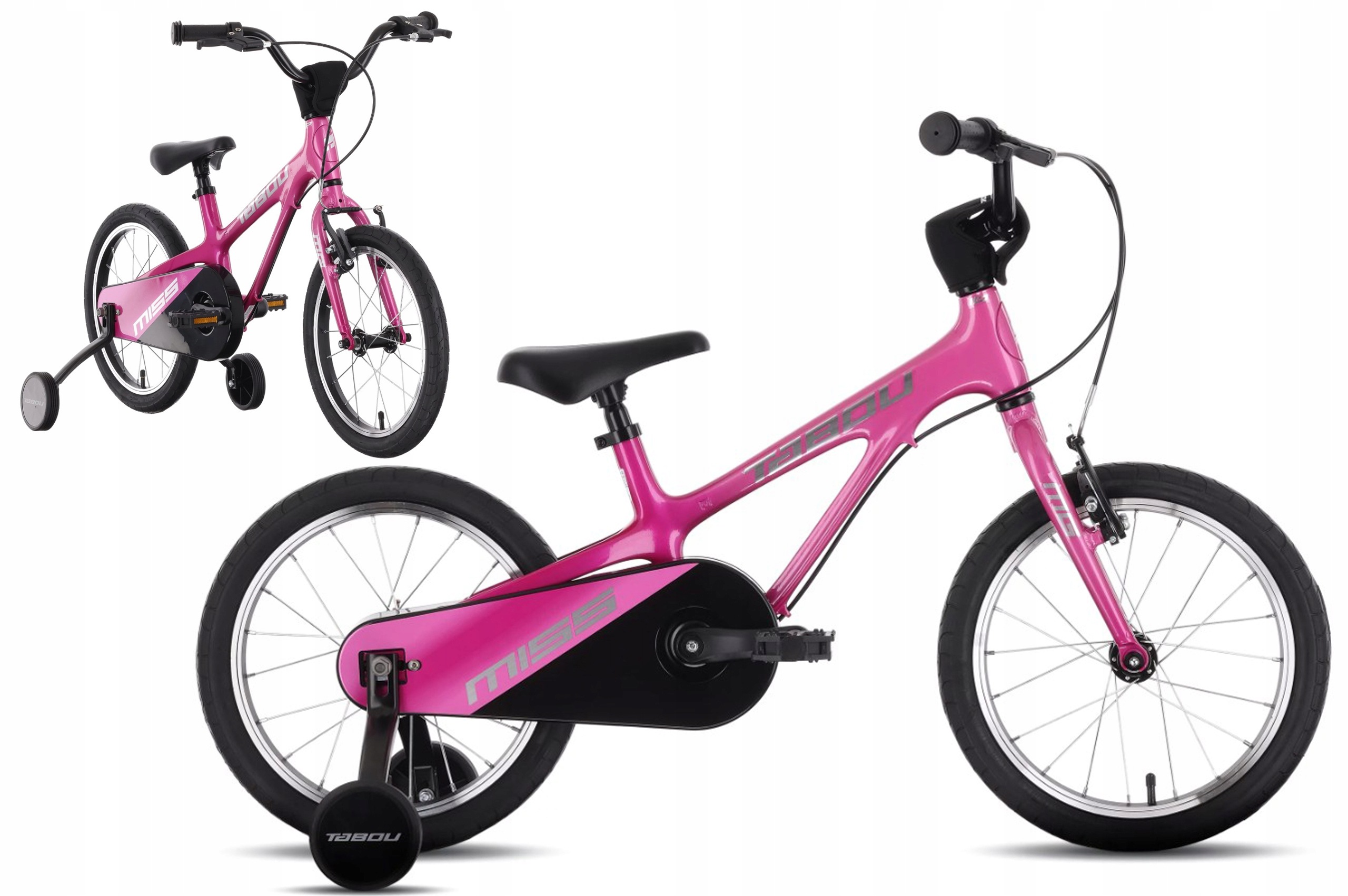 Rower dziecięcy 18" Tabou Miss Mg różowy purpurowy Lekki R27