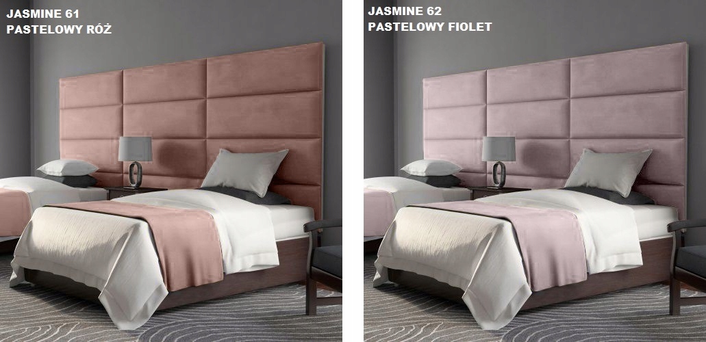 PANELE ŚCIENNE TAPICEROWANE 60X30 WEZGŁOWIE WELUR Kształt wzoru prostokąty