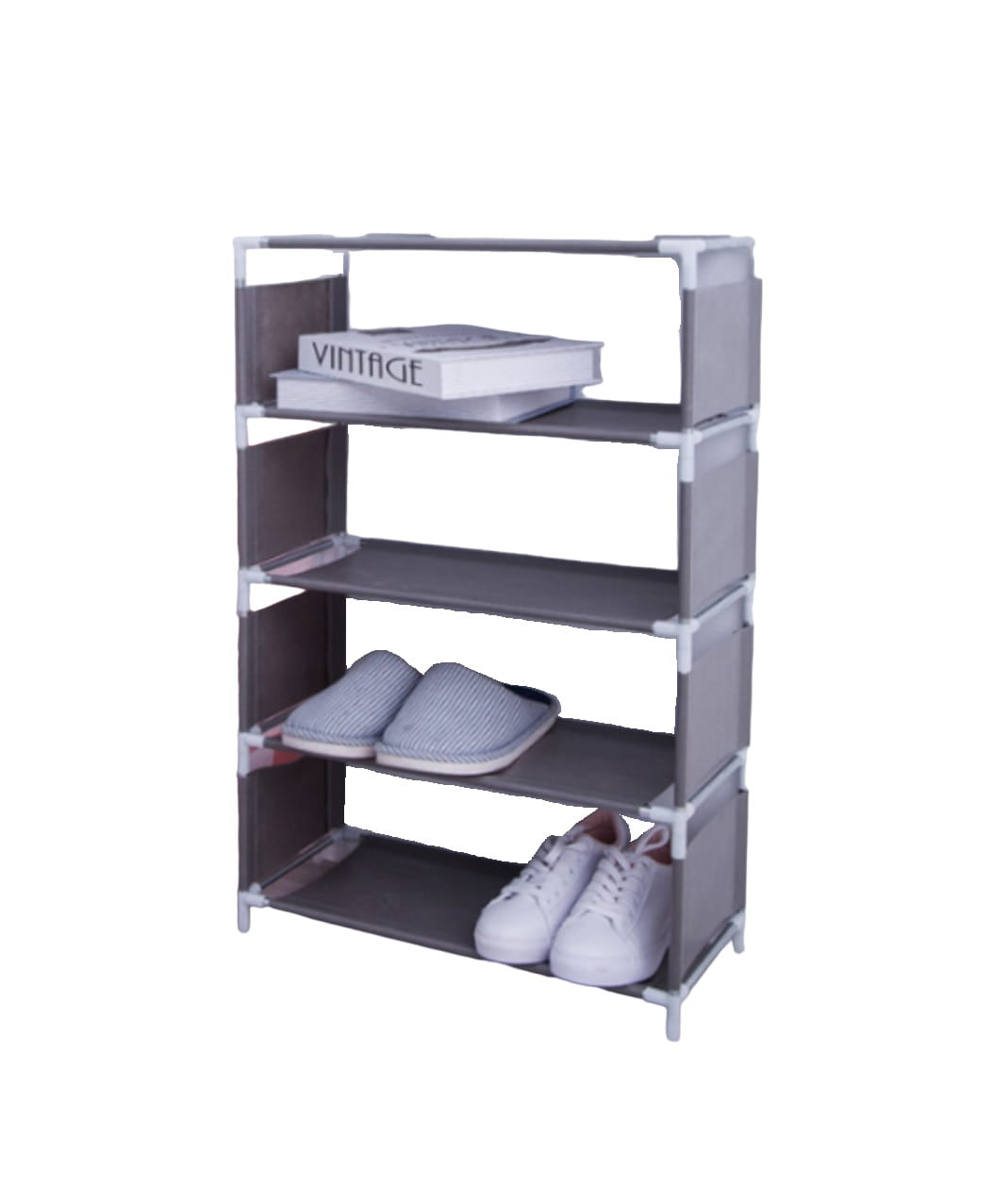 

Stojak, półka na buty Szara 5 poziomowa 72x22x47