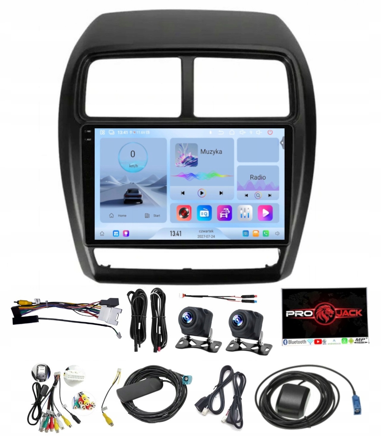 Rádio Navigácia Mitsubishi Asx 2016-2022 Carplay Android Auto 4GB 64GB Sim