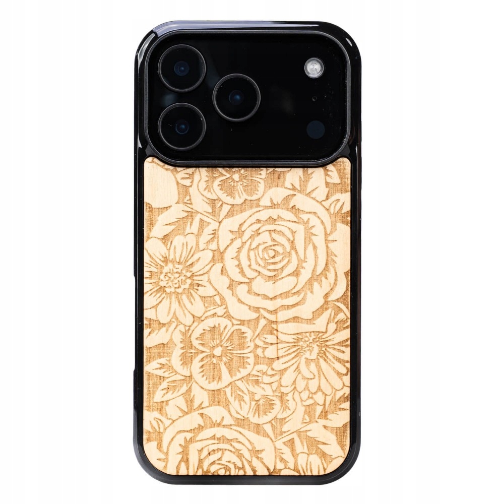 Dřevěný Pouzdro Bewood pro iPhone 17 Pro Roses Aniegre