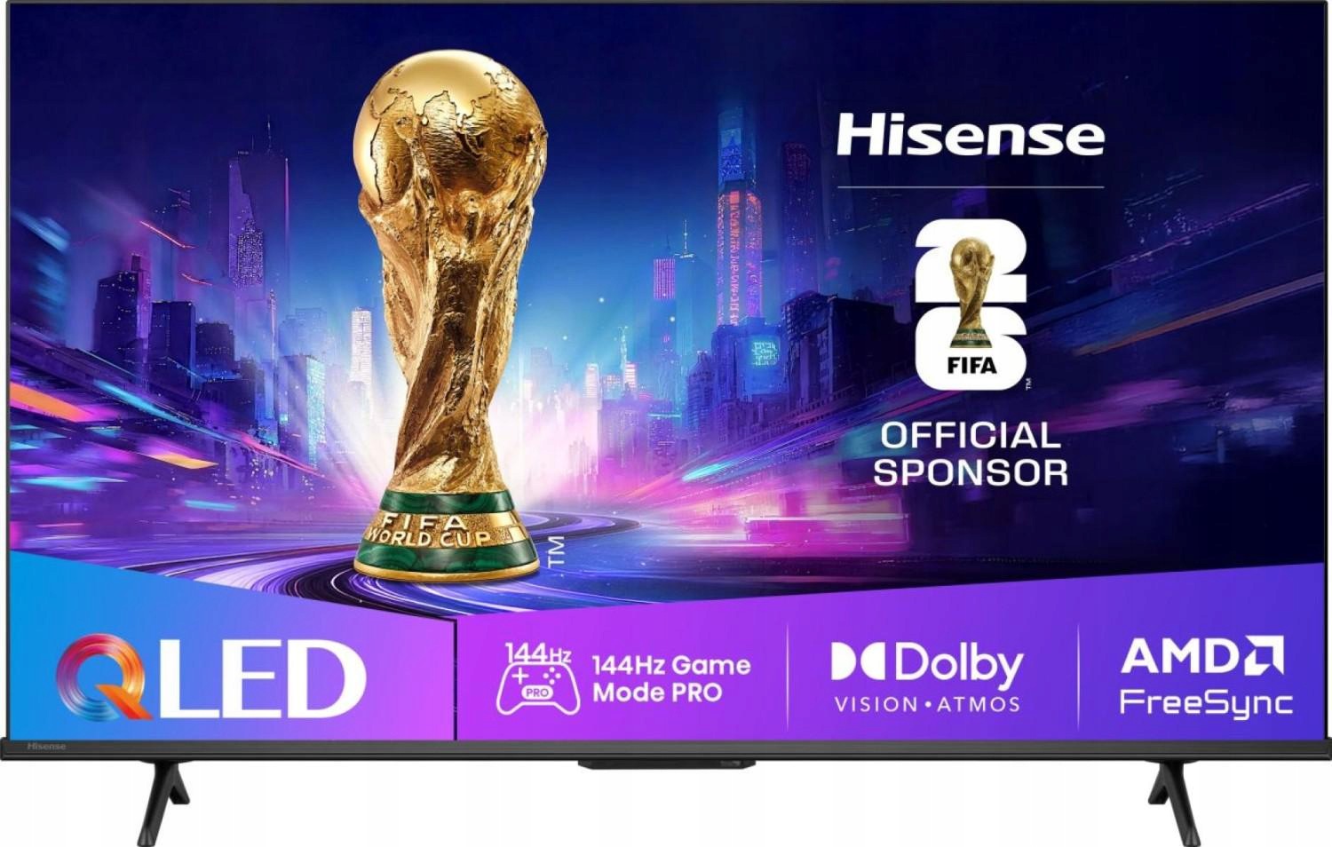 Hisense 65E7Q PRO 65" QLED 4K 144Hz Smart TV Funkcje AI Dolby Vision Dolby Atmos HDMI 2.1