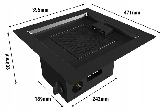 Palenisko gazowe 11,5 KW w zabudowie Sierra Zestaw Kod producenta AQF/02/SIERRA/G30/37MBAR/ZESTAW