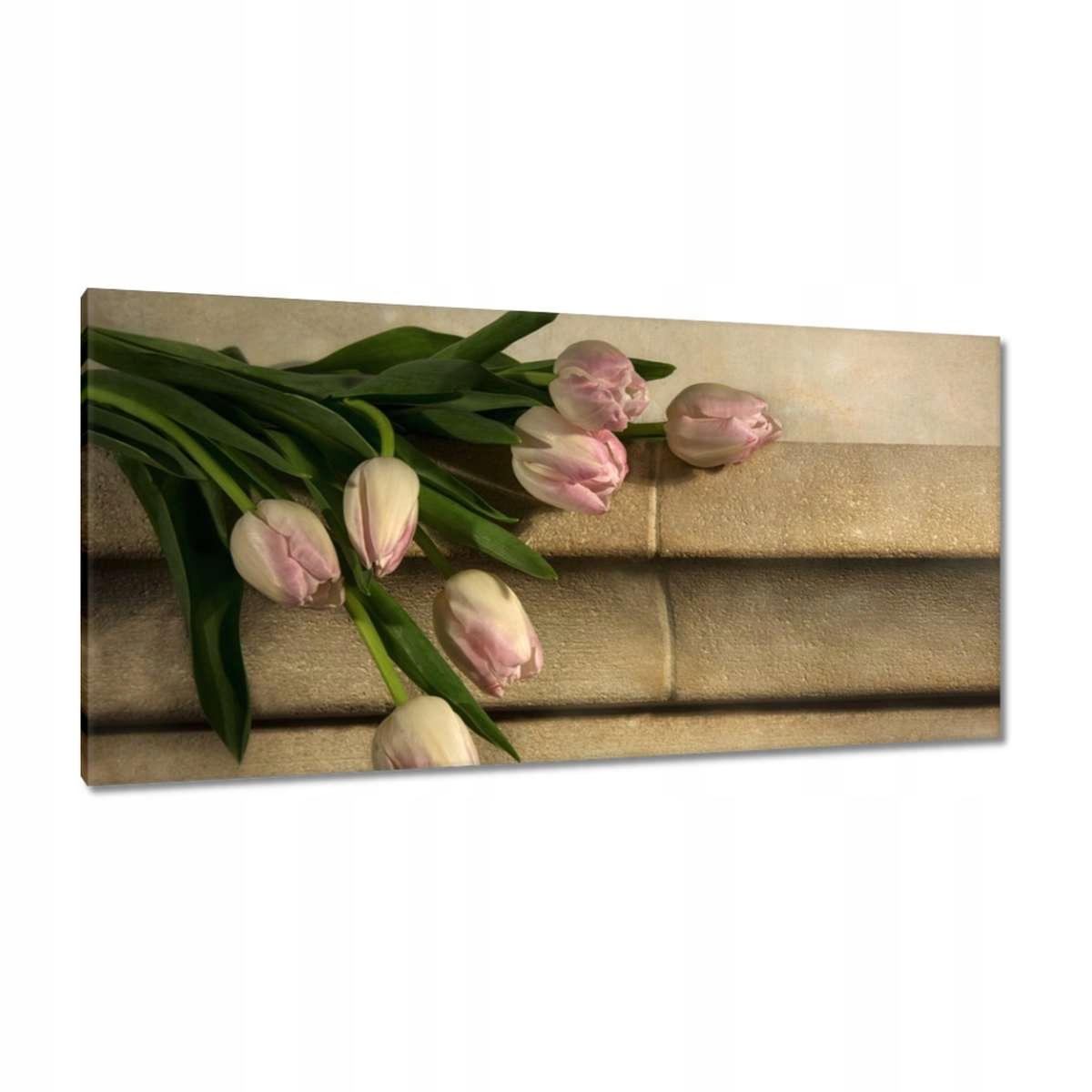 Obrazy 115x55 Kytice růžových tulipánů