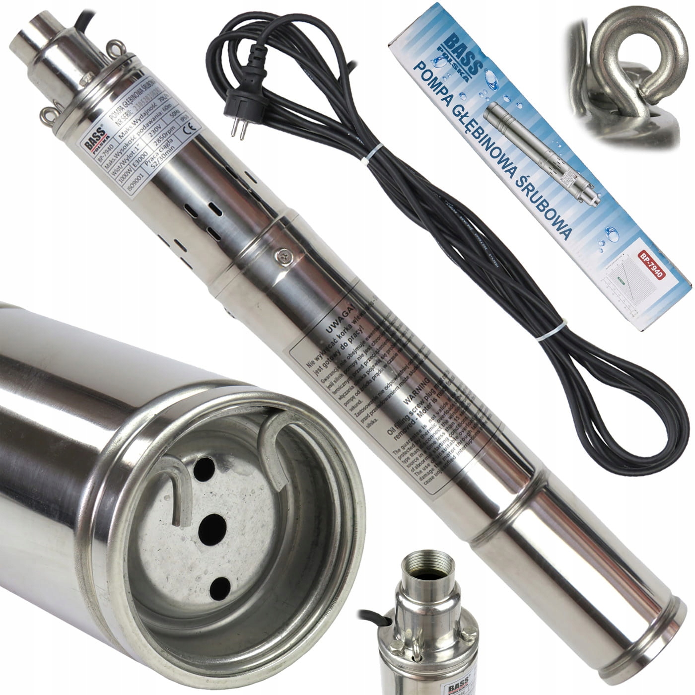 Pompa Głębinowa Do Wody Śrubowa 1000W 70l/min 75mm