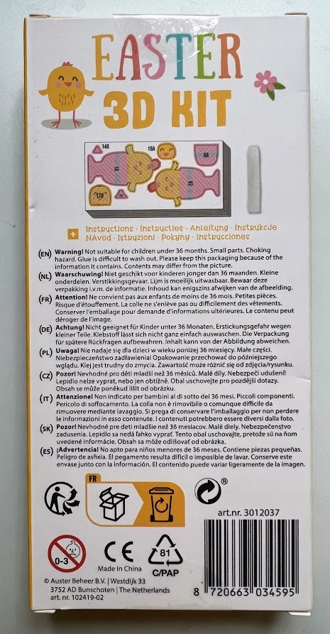 Model zwierząt ZRÓB TO SAM DIY 3D EASTER KIT 6+ Marka inna