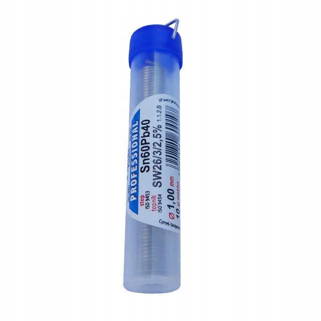 

Cyna fiolka 1mm 10g Cynel Sn60Pb40 Proffesional