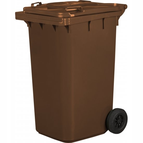 kosz na śmieci 240l Brązowy pojemnik, kubeł Ołer