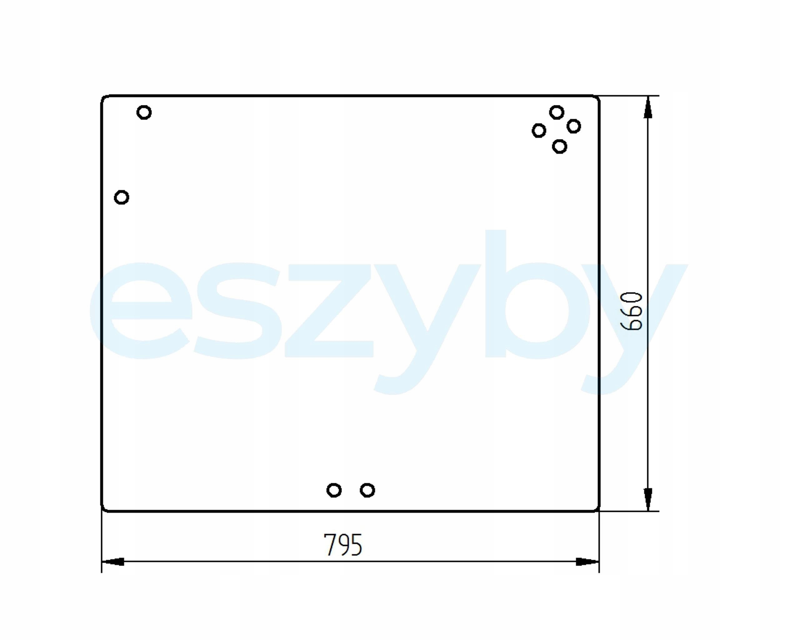 sklo teleskopický nakladač Manitou zadní 180312