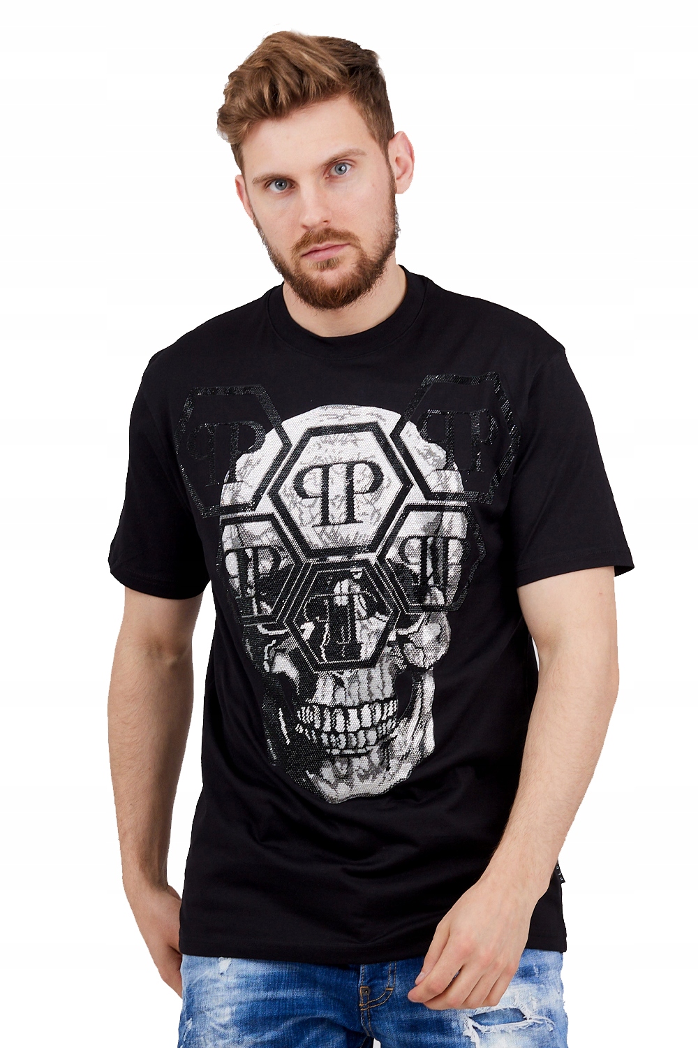 Philipp Plein Tričko S Krátkým Rukávem A Kulatým Výstřihem S Lebkou r XL