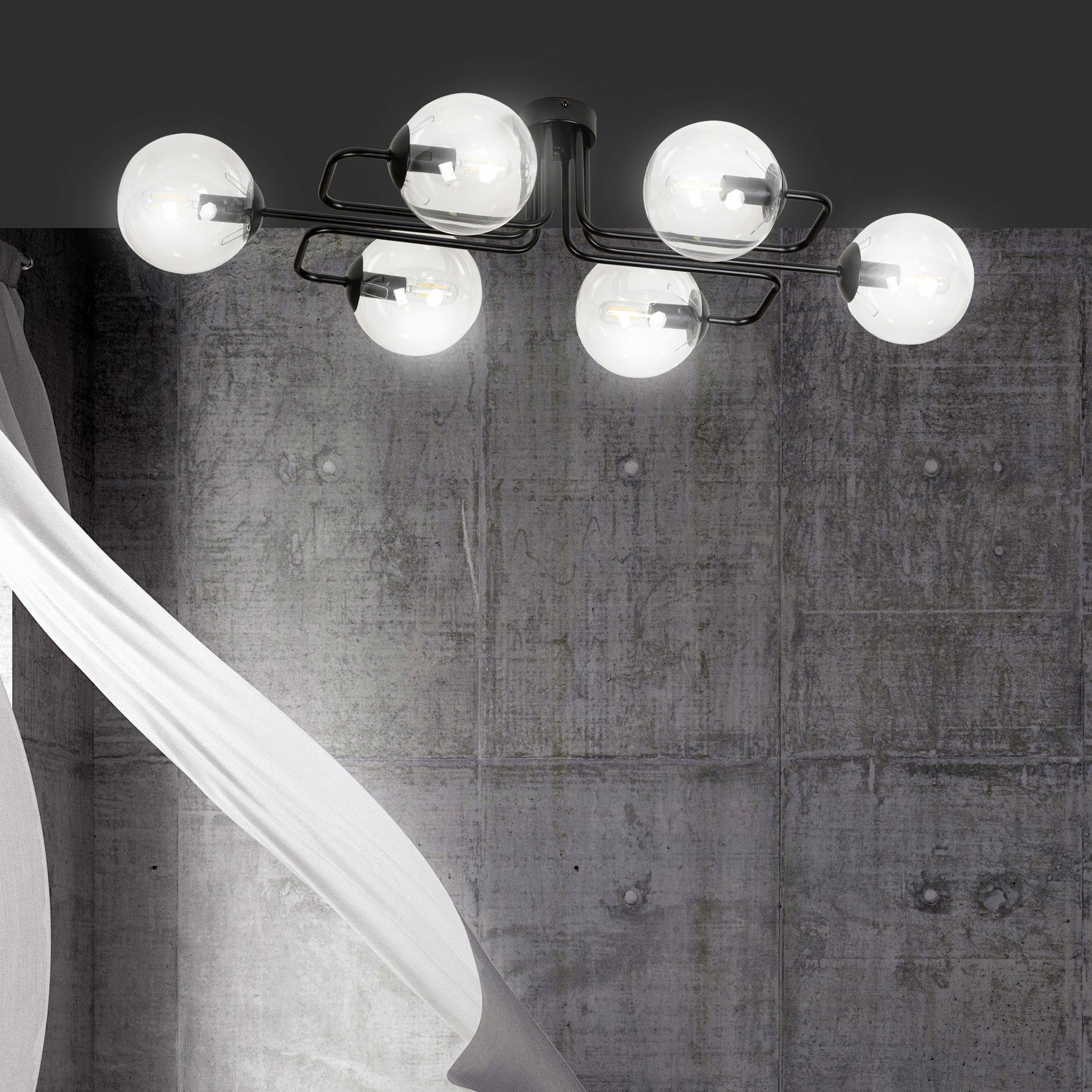 Brendi luster, transparentné gule, moderné osvetlenie do pracovne