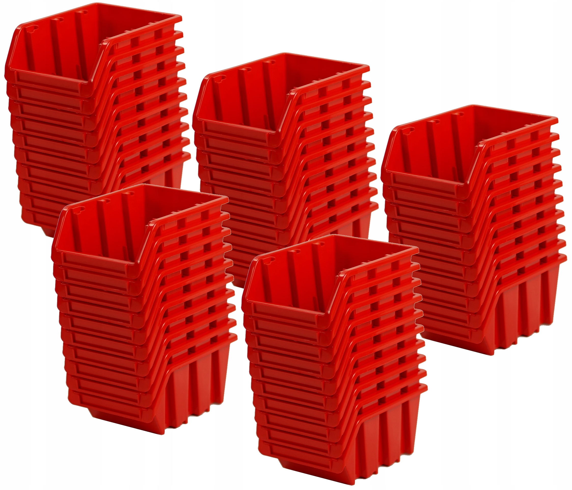 50X Skladovací Kontejner Kyweta Feinz 155x100x80 Červený Pro Zavěšení