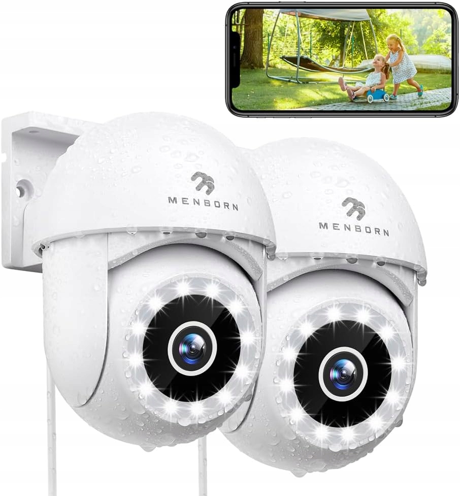 Menborn G12 2,5K 4MP Kamera Zewnętrzna WiFi 360° IP66 Alexa