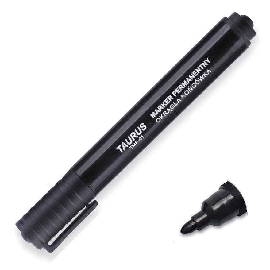 Marker permanentny okrągły 2,5 mm czarny 1 szt.