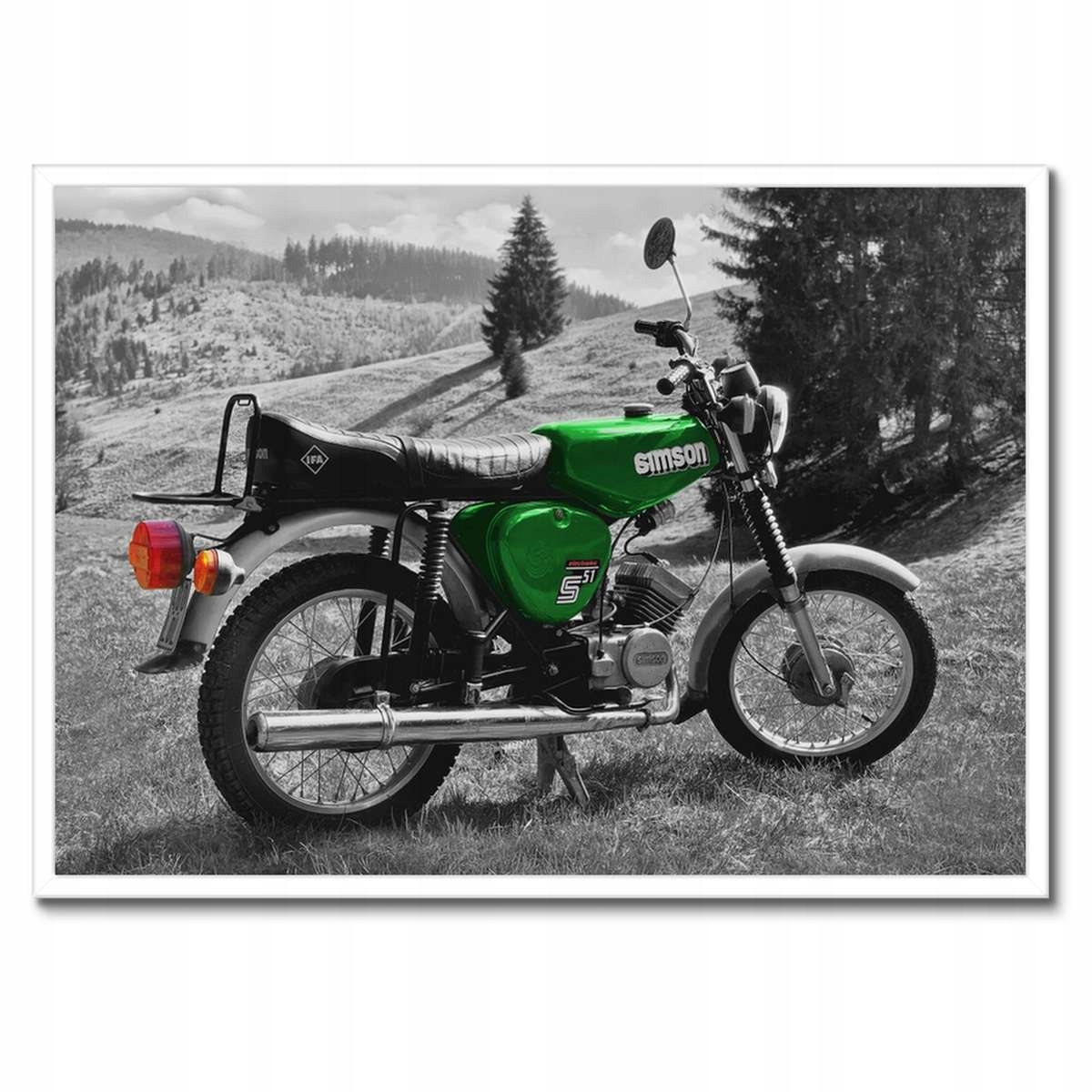 Plakáty v rámu 70x50 Zelená Simson S51 E