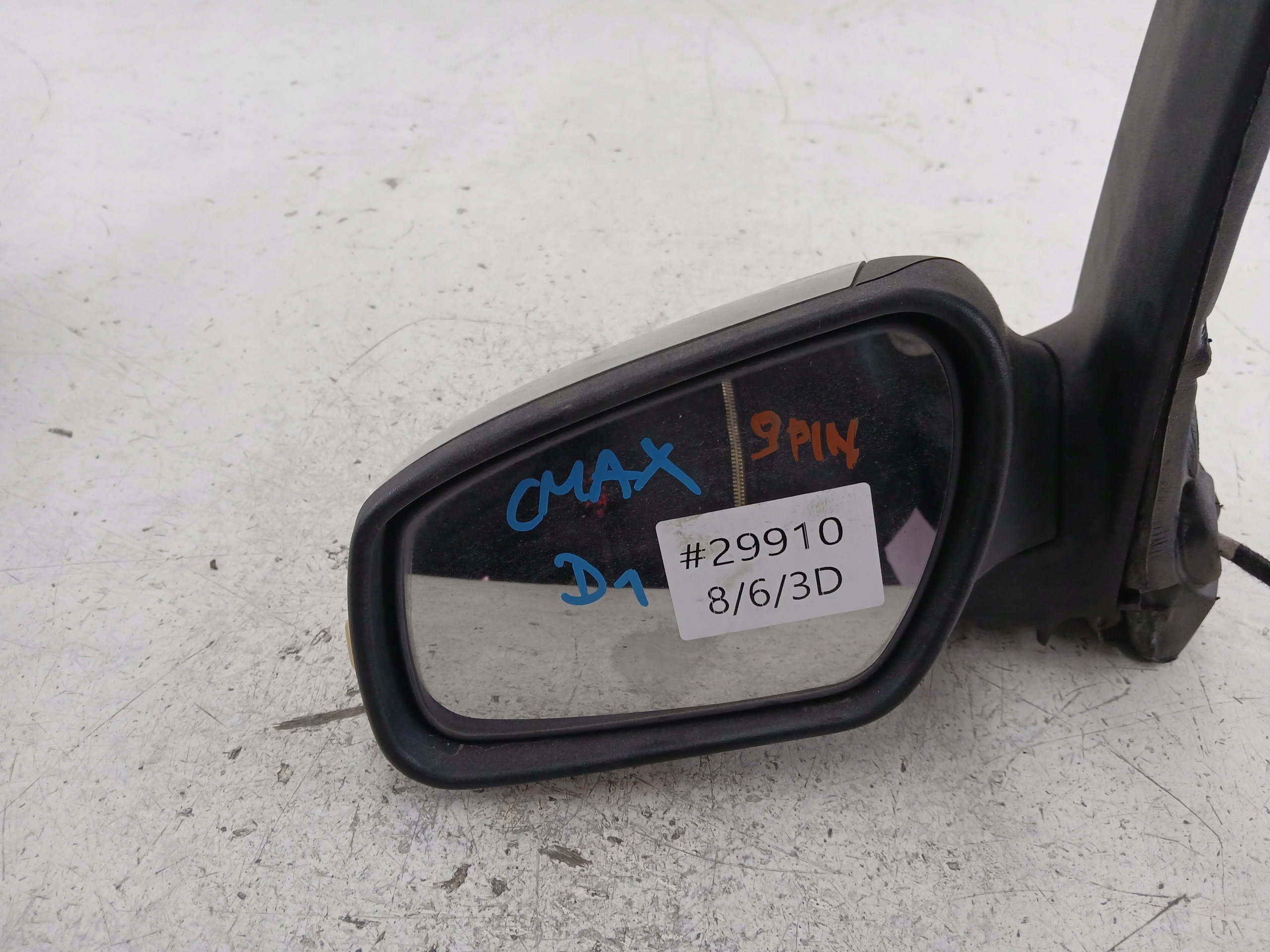 FORD C MAX and LIFT mirror left 9 PIN D1 SREBRNY
