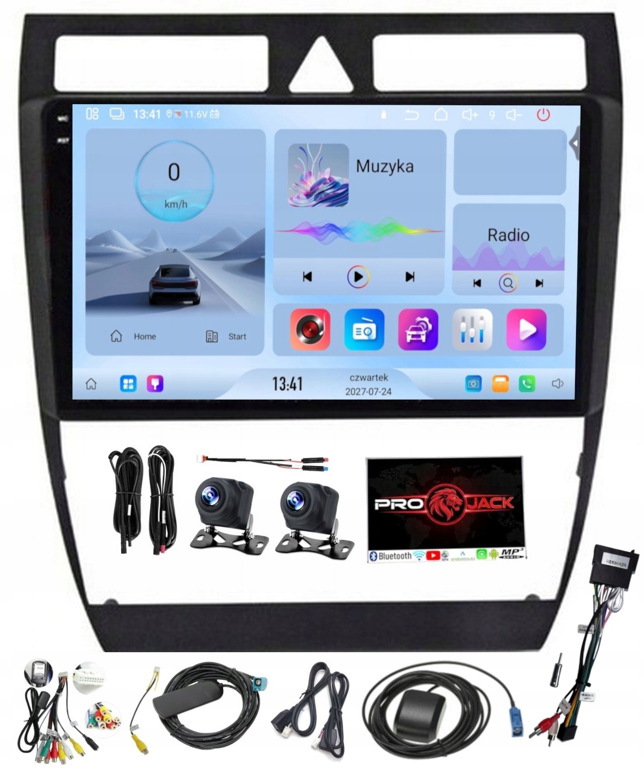 Rádio Navigácia Carplay Gps Android Bt Audi A6 C5 1997-2004 4GB 64GB Sim