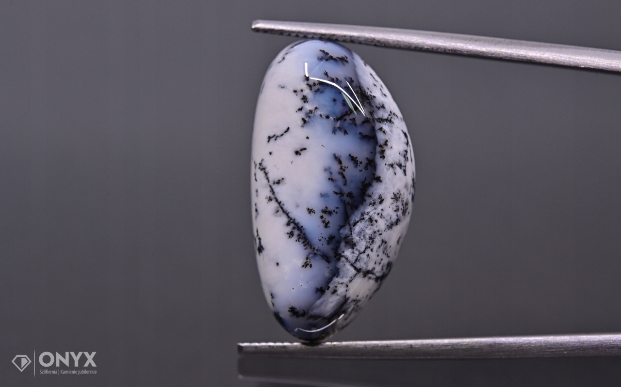 Dendritový achát z Turecka kabošon nepravidelný 23x