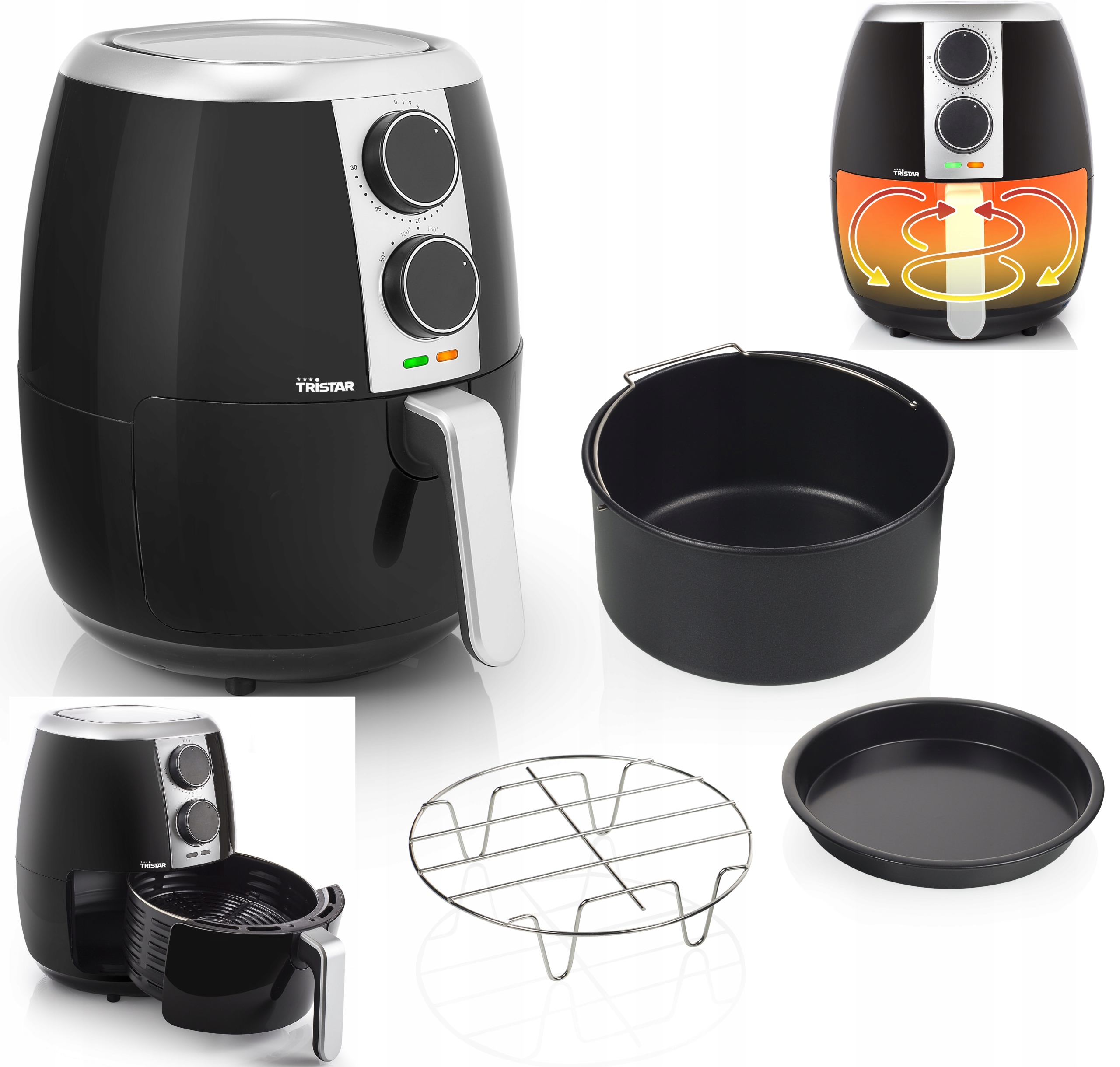Fritéza Airfryer XL Tristar 3,5 L Bez Tuku příslušenství na pečení