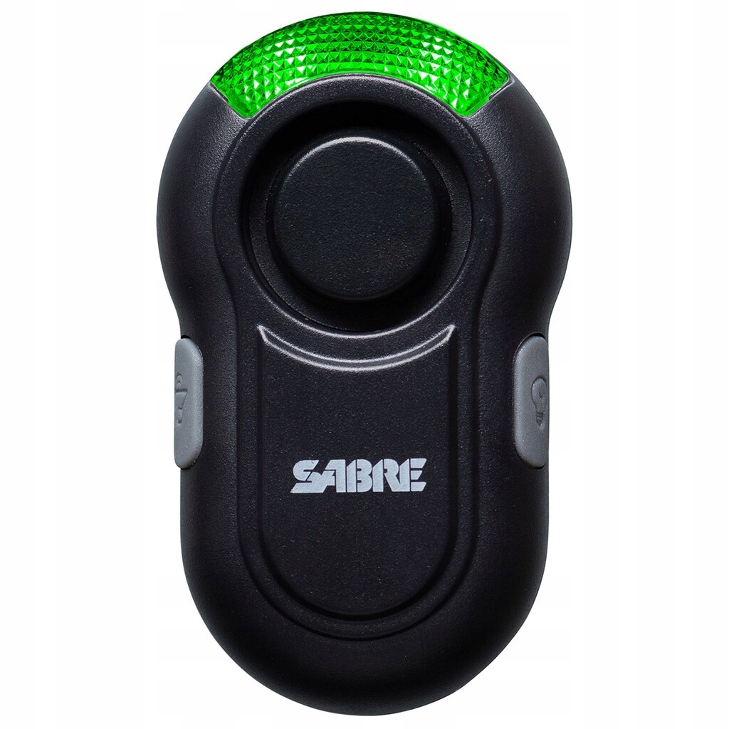 Alarm osobisty z klipsem diodą samoobrona Sabre Red Clip-On Led Black