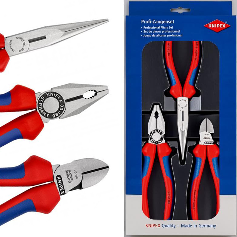 

Knipex Zestaw Szczypiec Monterów Tnące Uniwersalne