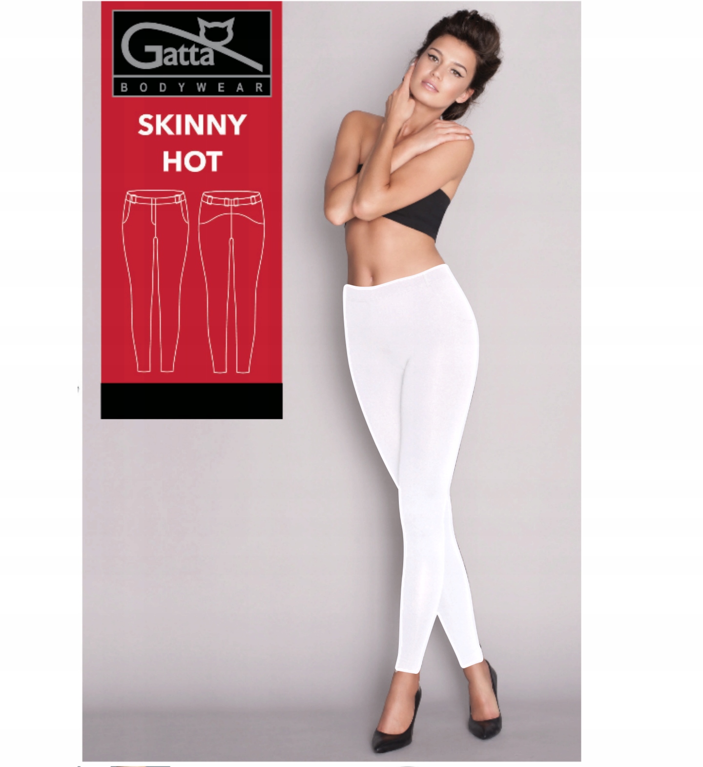 

Spodnie legginsy Gatta Skinny Hot Xs białe