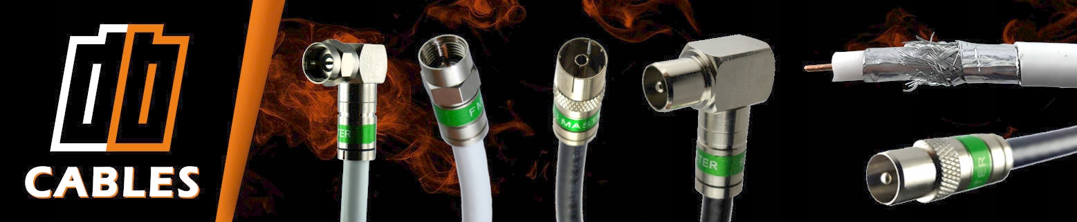 Gotowy kabel DVB-T | Wtyk TV kątowy - Gniazdo TV kątowe 2m Średnica żyły głównej 1.13 mm