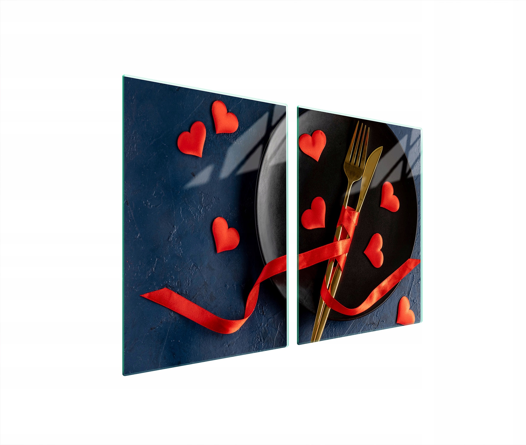 Skleněná Ochranná Deska Do Kuchyně 2x45x52 Srdce Tvrzené Sklo