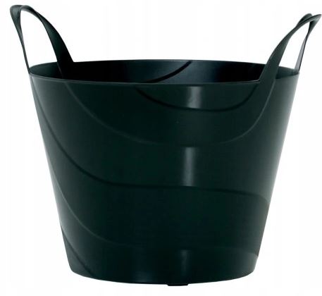 Zahradní koš pružný vzduchotěsný černý 45L