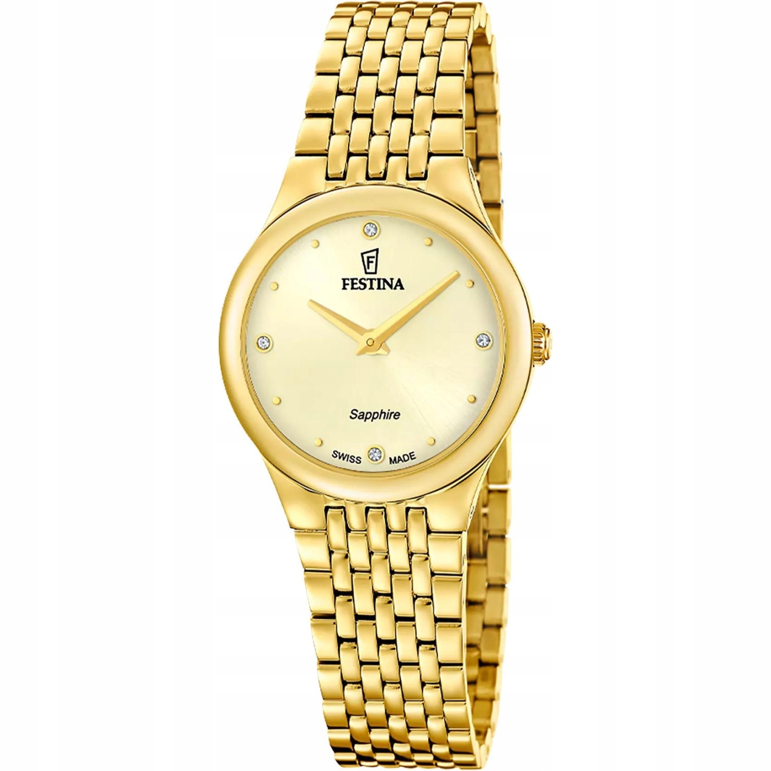 Dámské hodinky Festina F20098-2 Zirkony zlaté