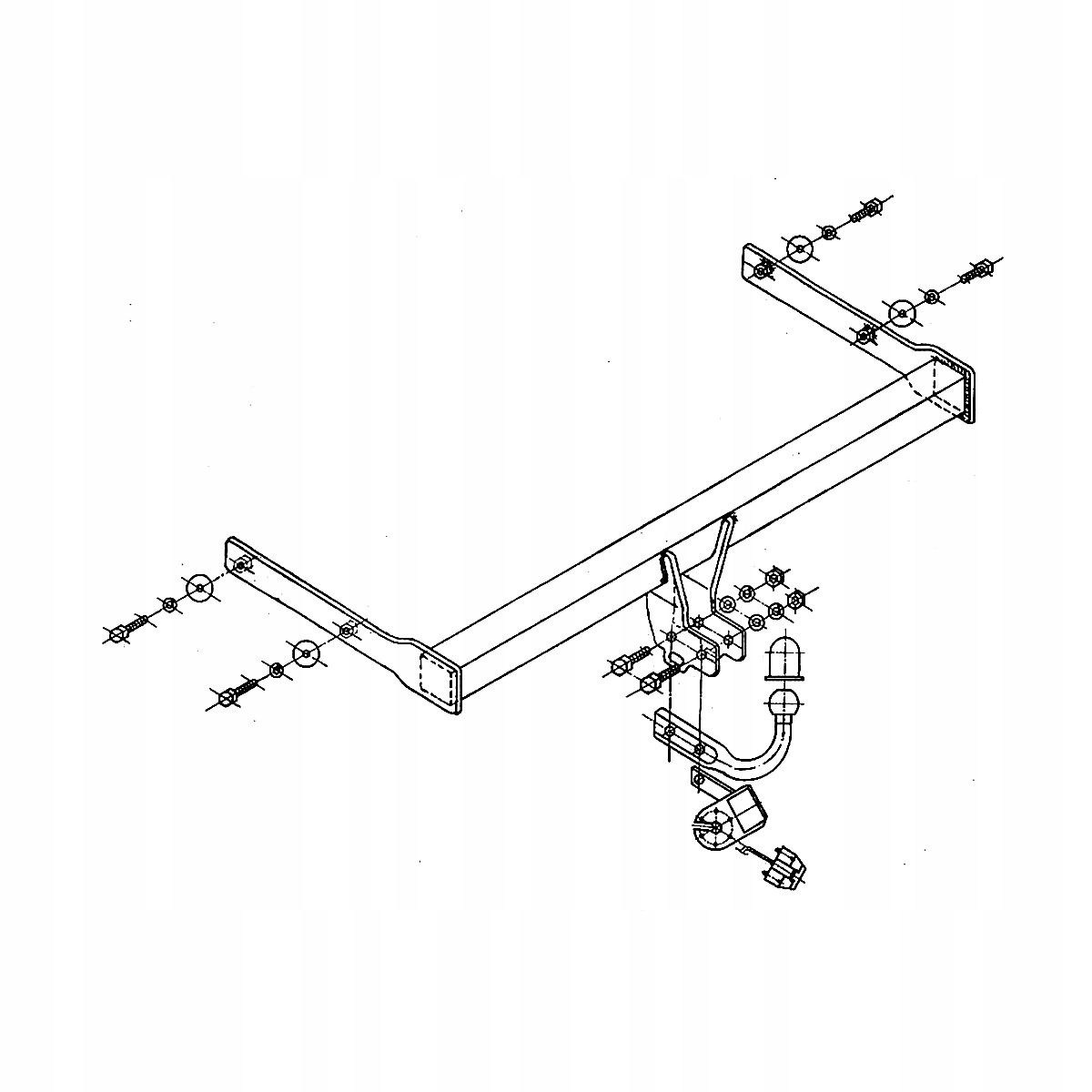 Hak holowniczy Volkswagen Golf PLUS V 5 1KP Minivan 05-09 MODUŁ 13 PIN Nowy Producent Steinhof