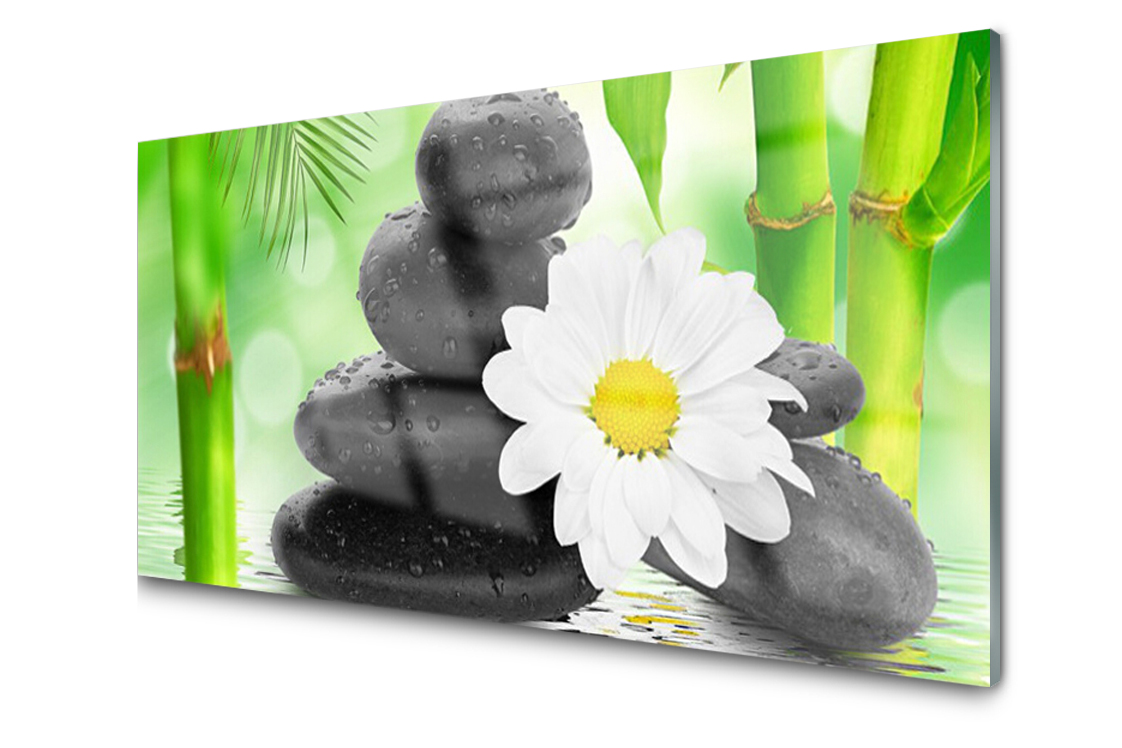 

Panel szklany Płytka Bambus Zen Kwiat 140x70