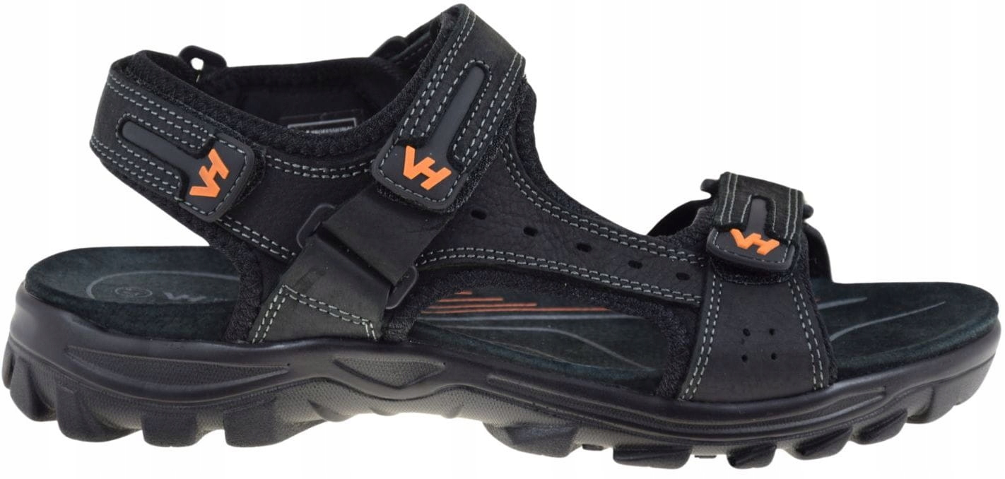 Pánské sportovní sandály na suchý zip a pohodlné trekkingové Vanhorn 25-28302BK VEL.43