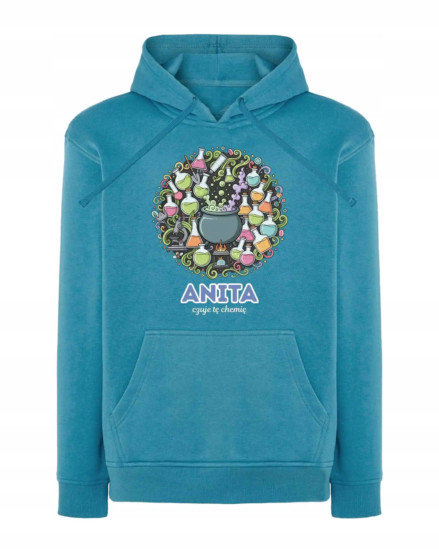 Mikina s kapucí Chemik Personalizovaná Ilustrační Modrá M