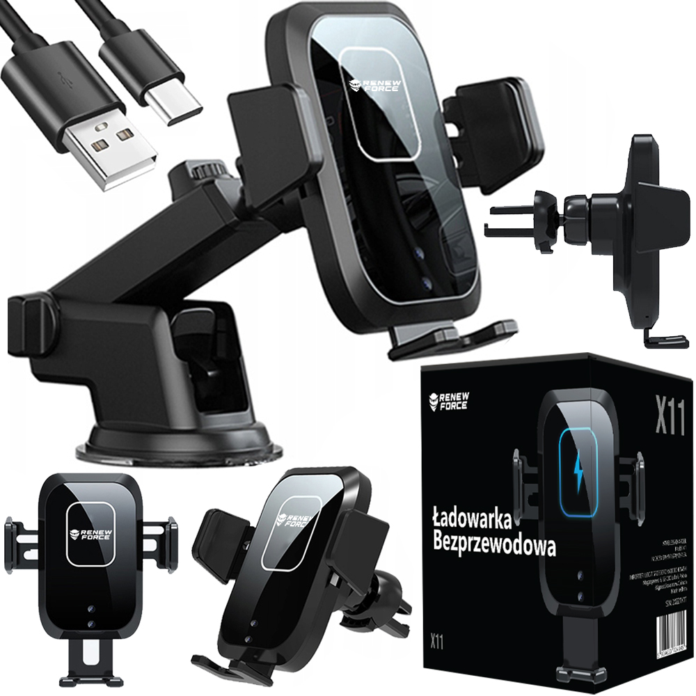 UCHWYT SAMOCHODOWY NA TELEFON ŁADOWARKA INDUKCYJNA Stan opakowania oryginalne