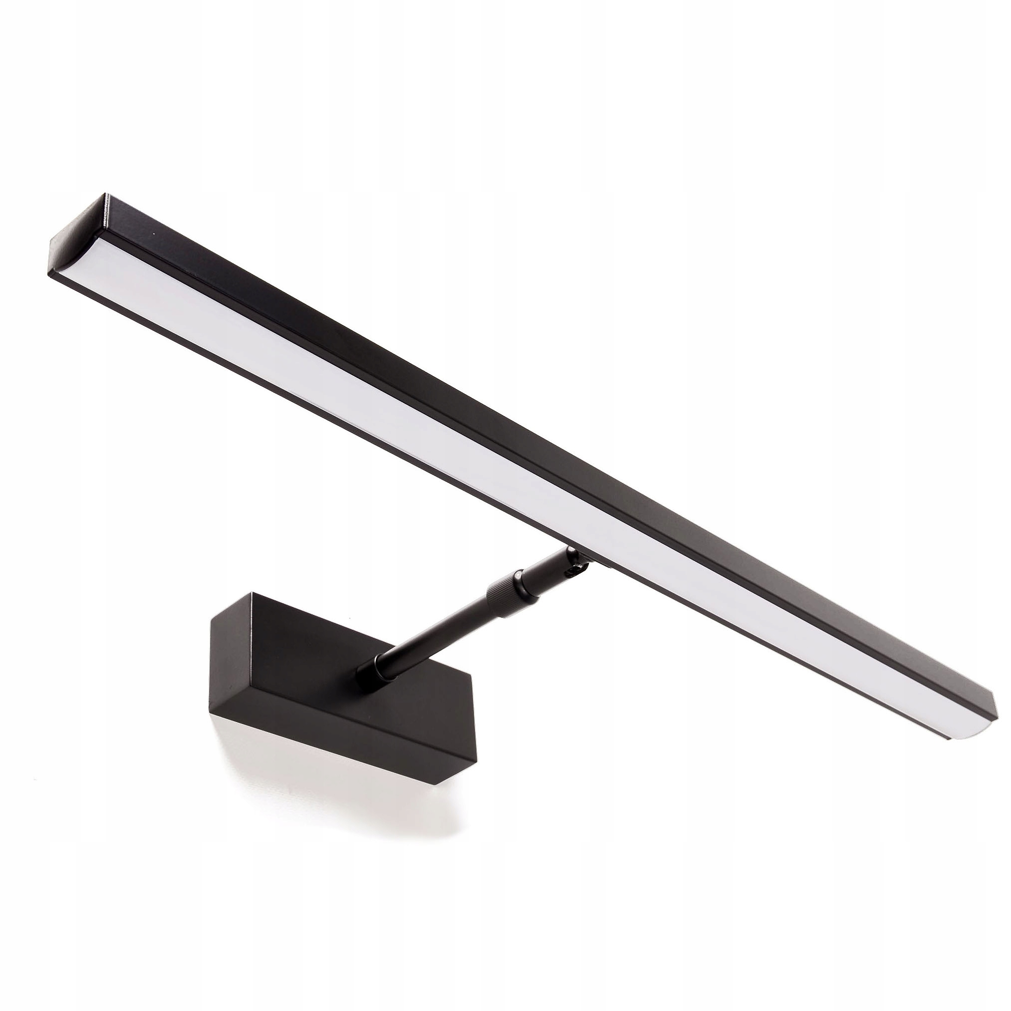 Kinkiet Led nad lustro łazienkowy 14W barwa Neutralna IP44 czarny 60 cm