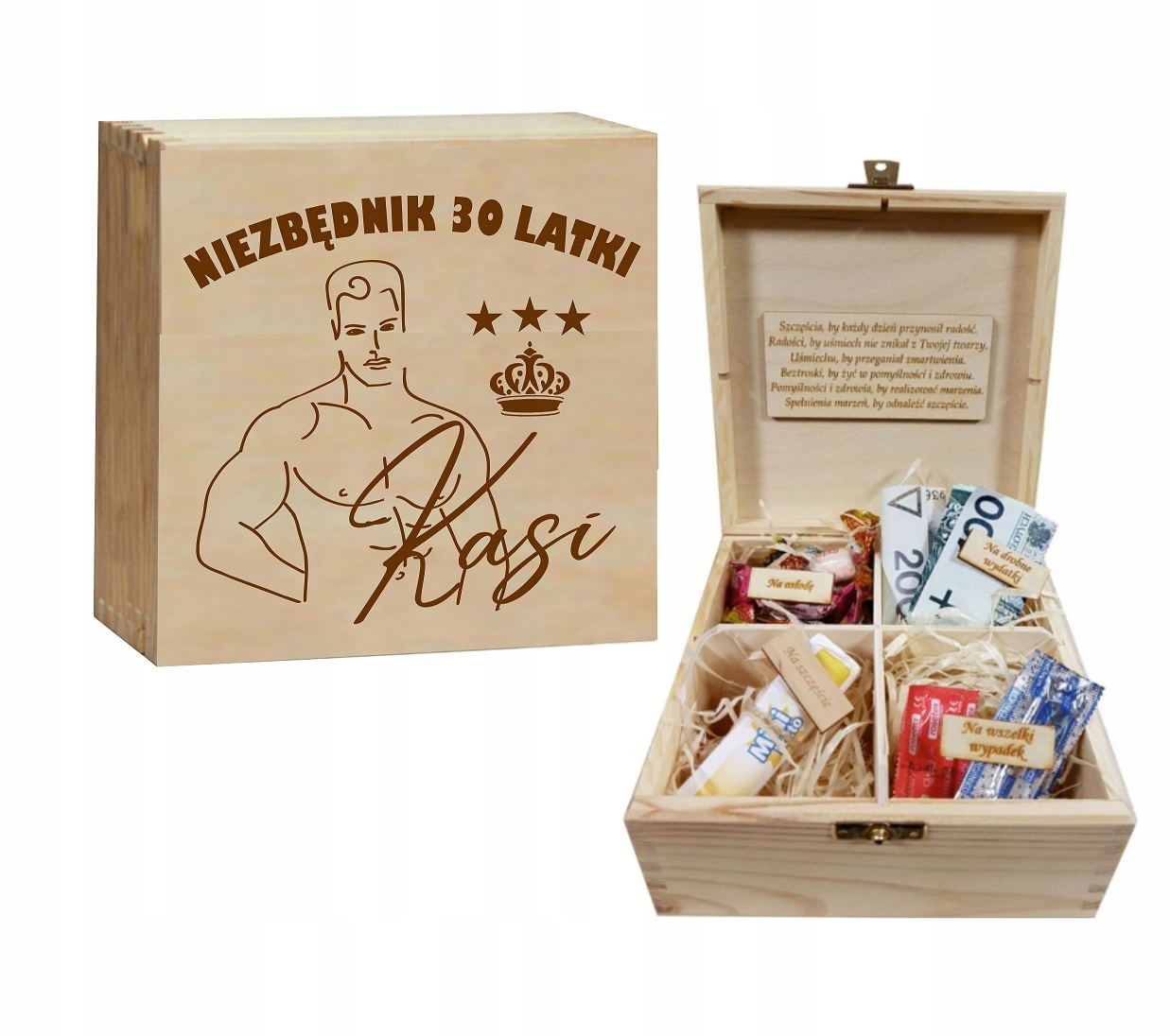 

Niezbędnik pudełko urodziny 18 20 30 40 Grawer