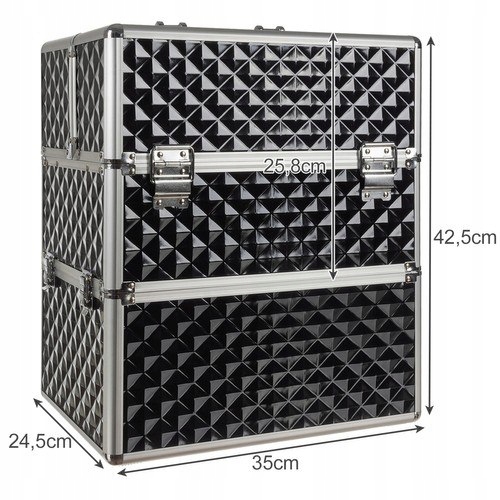 KUFEREK KOSMETYCZNY XL KOSMETYCZKA KUFER WALIZKA 3D DAMSKI ELEGANCKI Stan opakowania oryginalne