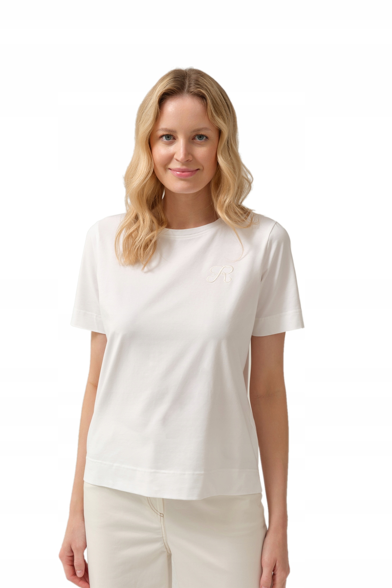 Bílé Dámské Tričko Bavlněné S Krátkým Rukávem Basic Feria 42