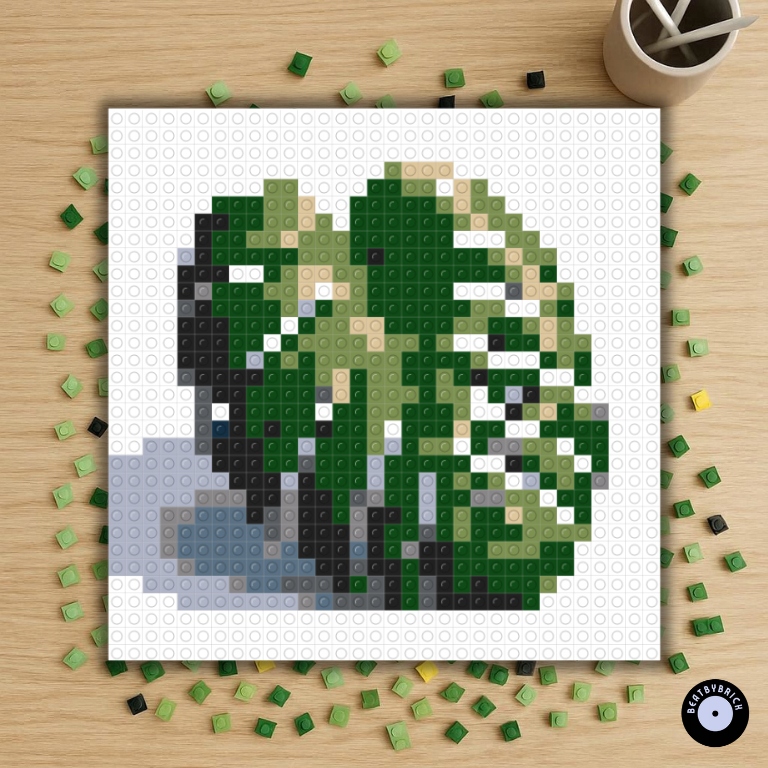 Mozaika z pixelartových kostek Obraz Sada Monstera List Dárek 32x32 1024ks